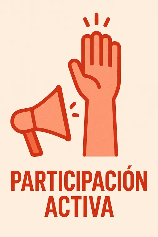 Ilustración abstracta representando participación activa